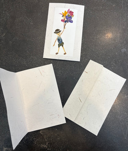 Handmade Pressed Flower Cards (Eco-Friendly Cow Dung Paper)