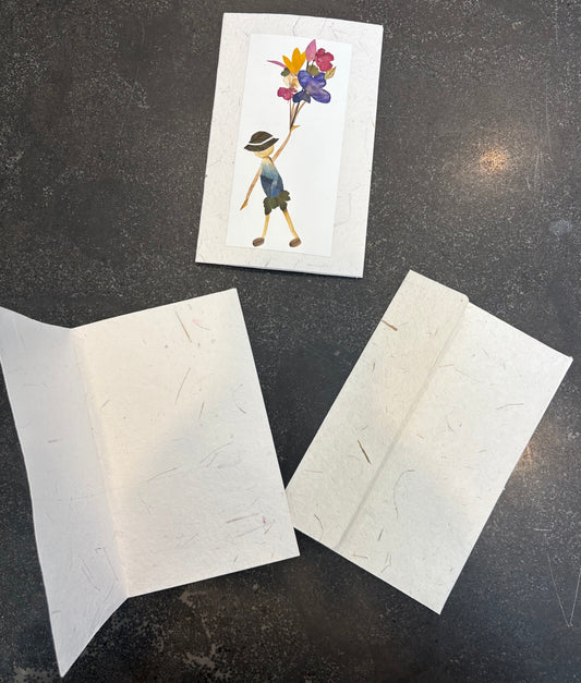 Handmade Pressed Flower Cards (Eco-Friendly Cow Dung Paper)