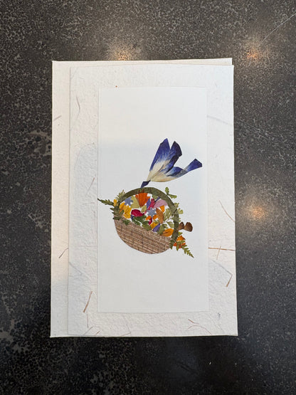 Handmade Pressed Flower Cards (Eco-Friendly Cow Dung Paper)