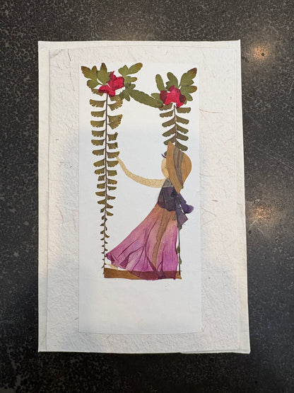 Handmade Pressed Flower Cards (Eco-Friendly Cow Dung Paper)