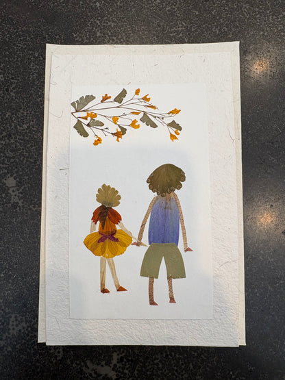 Handmade Pressed Flower Cards (Eco-Friendly Cow Dung Paper)