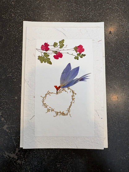 Handmade Pressed Flower Cards (Eco-Friendly Cow Dung Paper)