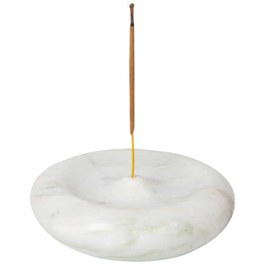 Heirloom Onyx Marble Round Incense Holder