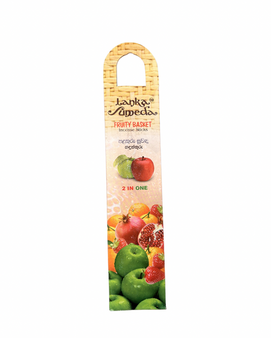 Lanka Sumeda Fruity Basket Incense Sticks – 24 sticks | 2-in-1