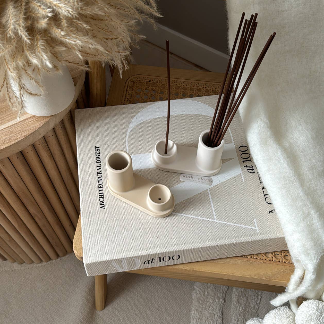 Round Incense Stick Holder Set