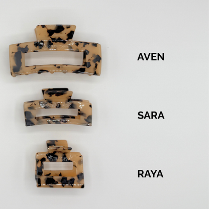 Aven Cellulose Acetate Hair Claw Clips
