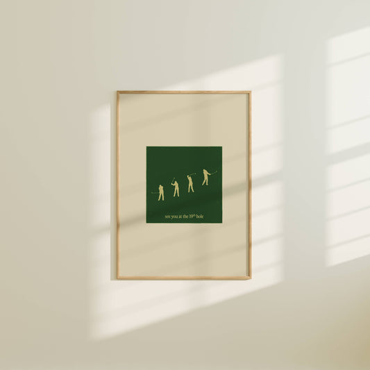 19th Hole Golf Art Print