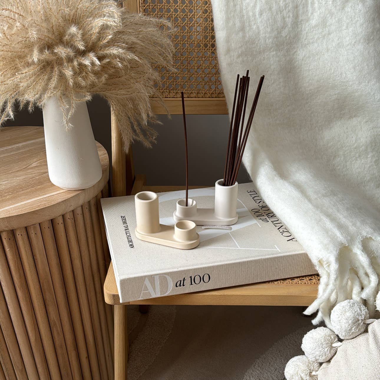 Round Incense Stick Holder Set