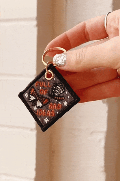 Full of Bad Ideas Embroidered Double-Sided Keychain