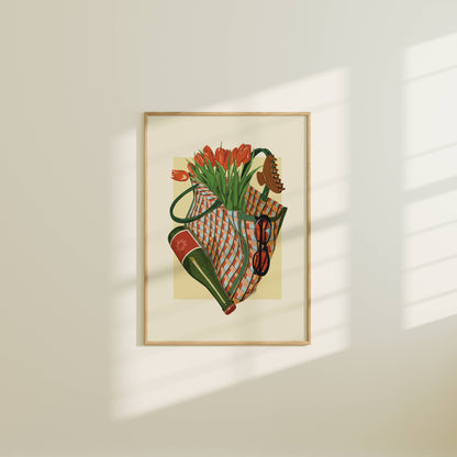 Spring Market Essentials Art Print