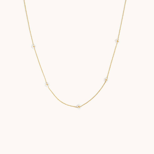 Sugar Blossom - Josey Necklace (White + Gold)