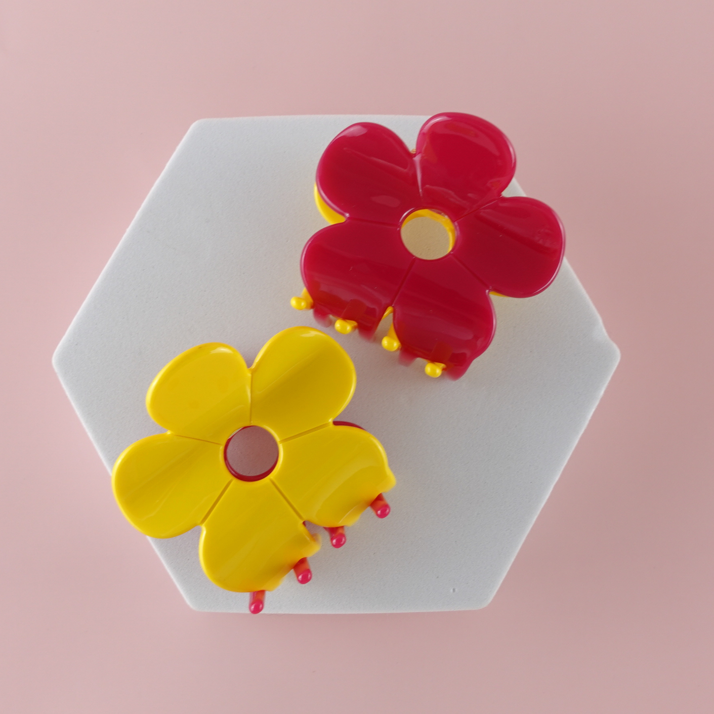 Hanami Cellulose Acetate Flower Hair Claw Clips