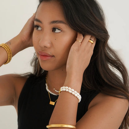 No Name Pearl Bead Bracelet